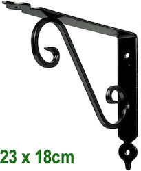 Bolis Italia Metallic Shelf Brackets Black 230x180mm 2023/2-23