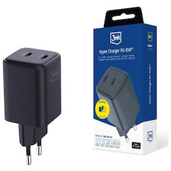 3MK Charger Without Cable with 2 USB-C Ports 45...