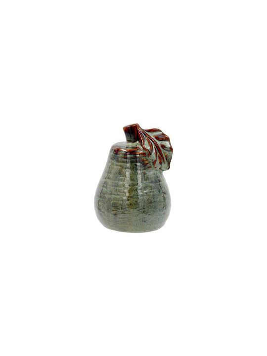 Ceramic Decorative Fylliana Pear Green-Brown Color 12x11x15cm