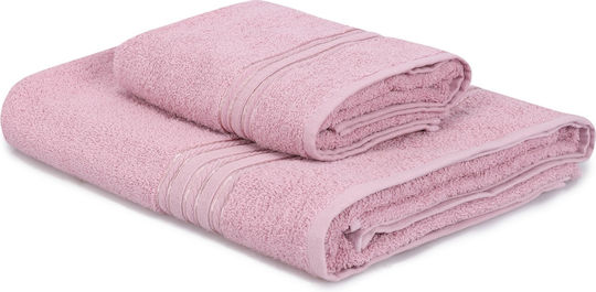 UnicUtil Set of Towels 2 pcs Pink Weight 450gsm