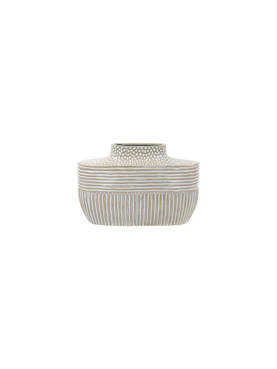 Fylliana Διακοσμητικό Βάζο Κεραμικό Fl2376 Μπεζ Φ15xΥ23cm