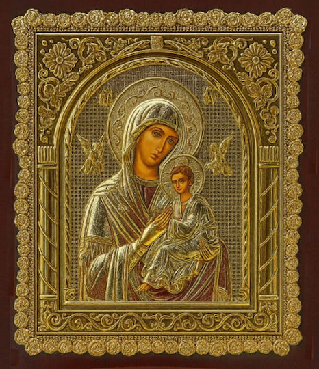 Hölzene Vergoldete Heilige Maria 19x23cm Galifas 74411046 Galifas