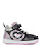 Anatomical Kids Boots with Velcro & Lights Black