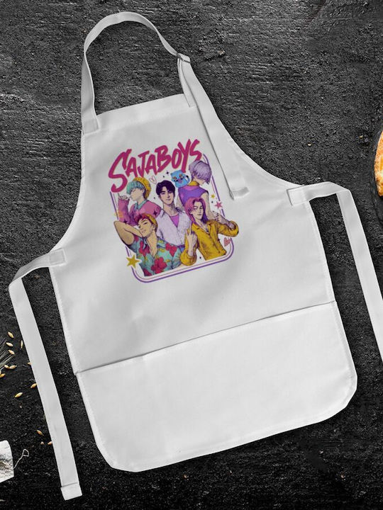 Koupakoupa Huntrix Saja Boys Kids Apron White 22x40cm