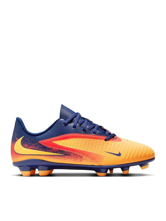 Phantom 6 Low Club "Erling Haaland" Kids Molded Soccer Shoes Laser Orange / Blue Void / Lemon Venom