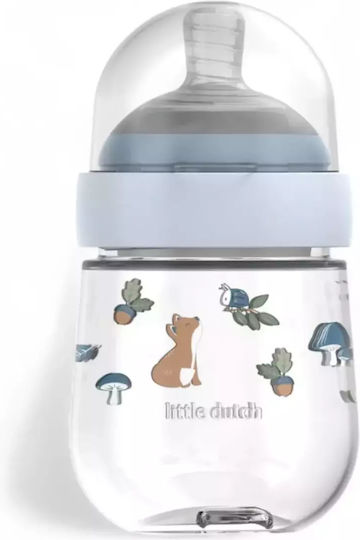 Little Dutch Plastic Baby Bottle Mio Forest Friends Anti-Colic with Silicone Nipple for 0+, 0+ m, months Transparent 165ml