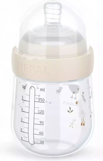 Little Dutch Plastic Baby Bottle Mio 165 Ml Little Goose Anti-Colic with Silicone Nipple for 0+, 0+ m, months Transparent 165ml
