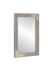 vidaXL Rechteckiger Badezimmerspiegel aus Massivholz 50x70cm Gray