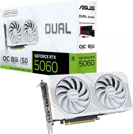 Asus GeForce RTX 5060 8GB GDDR7 Dual White OC Graphics Card
