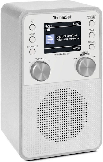 Technisat DigitRadio 317 Επιτραπέζιο Ραδιόφωνο Ρεύματος DAB με Bluetooth Λευκό