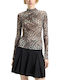 Dardonnay Women's Blouse Animal Print Leopard