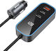 BWOO Încărcător Auto 30W Încărcare Rapidă cu Porturi: 1xUSB 1xType-C Negru Culoare