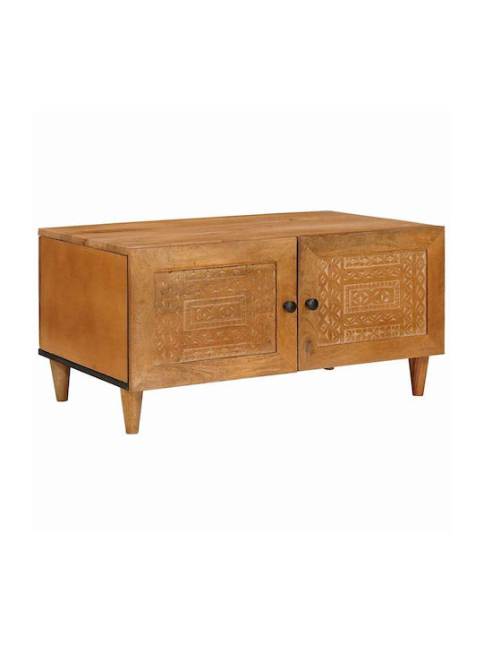 Rectangular Central Coffee Table Made of Solid ...