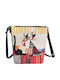 Sling Cat Fabric Women's Crossbody Multicolour Bag