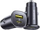 Baseus Φορτιστής Αυτοκινήτου 30W με Θύρες: 1xUSB 1xType-C Μαύρο Χρώμα