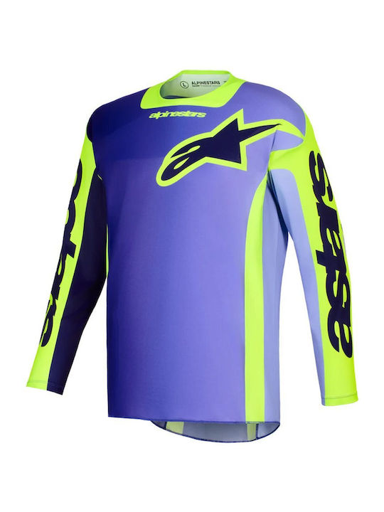 Tricou De Ciclism Alpinestars Racer Portl Violet Galben