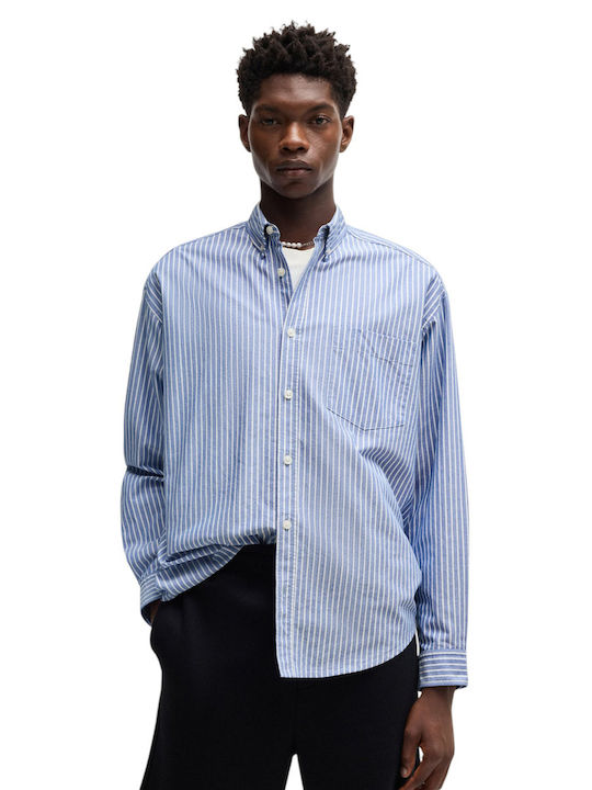 Hugo Ebill Long-sleeved Shirt White/blue