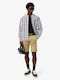 Long-sleeved Cotton Shirt Checked White/Red
