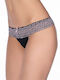 Women's String with Lace Black