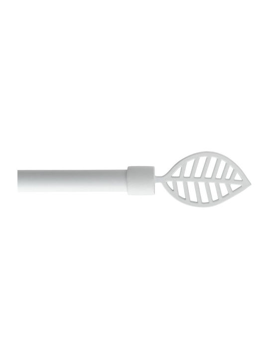 Atmosphera Metallic Single Curtain Pole Leaf Φ16mm 120cm White