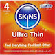Skins Προφυλακτικά 4τμχ Λεπτά για Φυσική Αίσθηση Natural