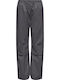 Mw Women's Fabric Trousers with Elastic Loose Fit Gray