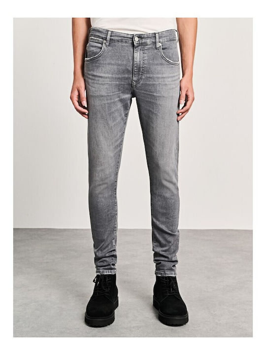Flexy Ανδρικό Παντελόνι Τζιν με Skinny Εφαρμογή Γκρι