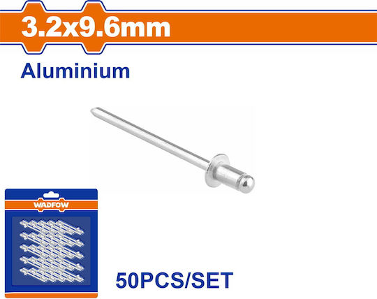 Wadfow Πριτσίνια Αλουμινίου M3.2x9.6mm 50τμχ
