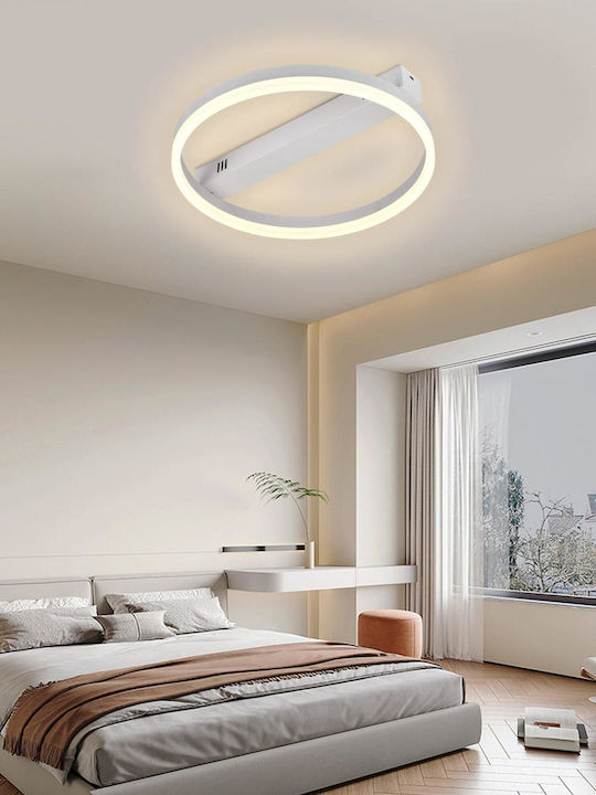 Lightex Caterina Ceiling Mount Light 40cm White with Integrated LED and Remote Control