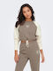 Cropped Women's Sweatshirt Brown