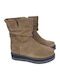 Wildleder Stiefeletten Damen Beige