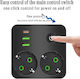 Power Strip with Surge Protection 2 Positions with 2 USB-A, USB-C and Switch without Cable
