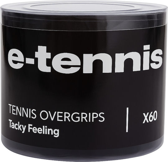 E-tennis Perforierte Overgrips X 60 Schwarze