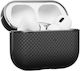 Pitaka Aramid Fiber Magnetic Case 1500d Plain Apple AirPods Pro 2 Black Gray Grained Apm2401