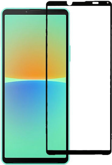 Sony Xperia 10 IV Vollflächig gehärtetes Glas Schwarz