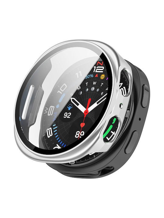 Techsuit Defense360 Pro в Сребрист цвят за Samsung Galaxy Watch8 44мм