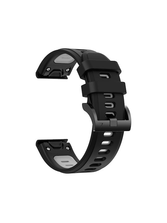 Garmin Descent G1 22mm Δίχρωμο Αθλητικό Μπρασελέ Σιλικόνης Μαύρο+γκρι Garmin Descent G1 22mm Δίχρωμο Αθλητικό Μπρασελέ Σιλικόνης Μαύρο+γκρι