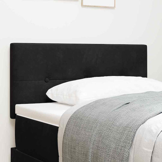 vidaXL Fabric Bed Headboard Black 100x88cm