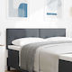 vidaXL Fabric Bed Headboard Gray 144x88cm