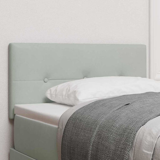 vidaXL Fabric Bed Headboard Light Gray 90x88cm