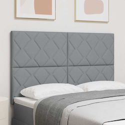 vidaXL Bett Kopfteil aus Stoff Light Gray 144cm