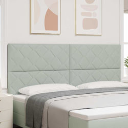 vidaXL Bett Kopfteil aus Stoff Bright Grey 200cm