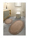 UnicUtil Antiderapant Set Covorașe de Baie De Bumbac Oval 359CHL1637 Beige, Multicolor 2buc