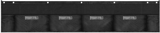 Hanging File Storage Bag with 4 Meshes Horizontal Wall Mount Lower Class White Board Black