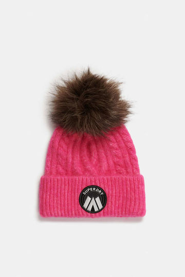 Cable Luxe Knit Beanie Frauen Beanie Gestrickt in Rosa Farbe