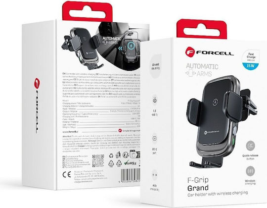 Forcell F-grip Grand F-24 Wireless Charging Holder 15w Silver
