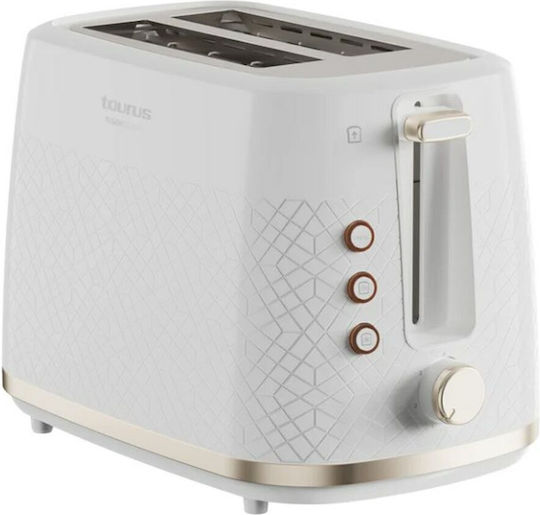 Taurus Φρυγανιέρα 2 Θέσεων 800W Λευκή