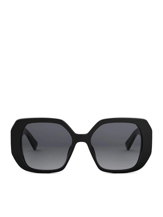 Bvlgari Damen Sonnenbrille mit Schwarz Kunststoff Gestell und Schwarz Verlaufsfarbe Linse