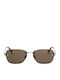 Bvlgari Damen Sonnenbrille mit Gold Metall Gestell und Braun Linse
