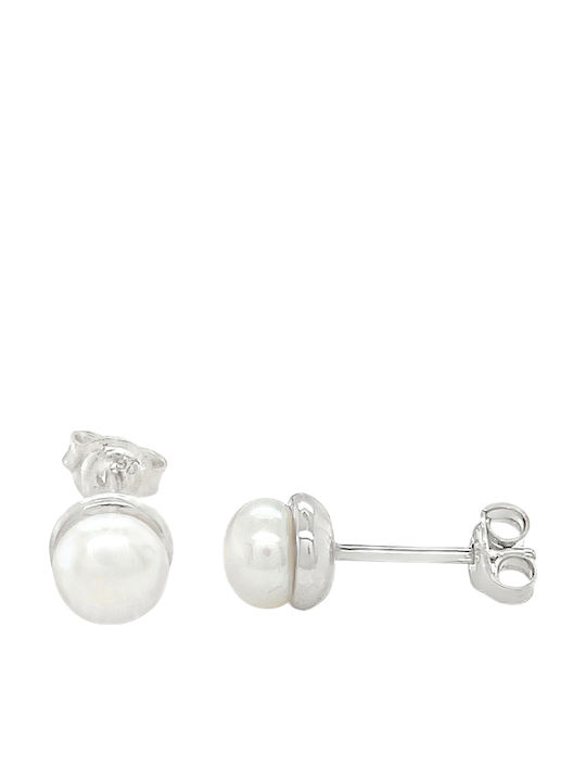 Xryseio Earrings made of Silver with Pearls